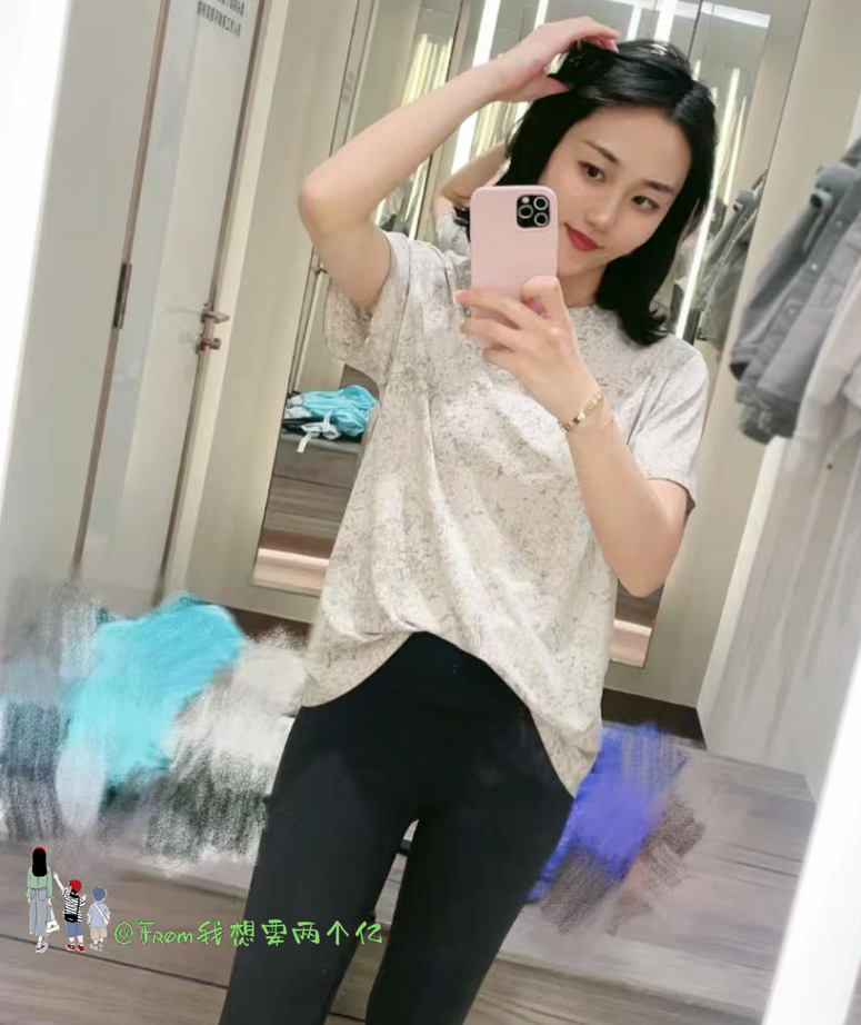 新色~Lulu Yug运动休闲宽松all yours Tee扎染瑜伽健身短袖T恤女 - 图2