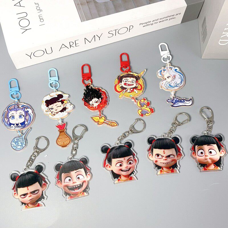 幼儿园开学小礼品爆款钥匙扣哪咤礼物全班儿童小学生奖励奖品创意