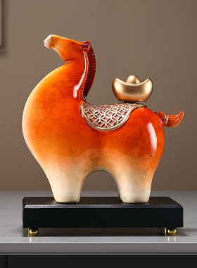 轻奢风马上有钱摆件乔迁新居礼物