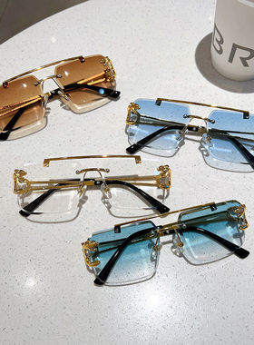 时尚无边框开车男士墨镜遮阳时尚