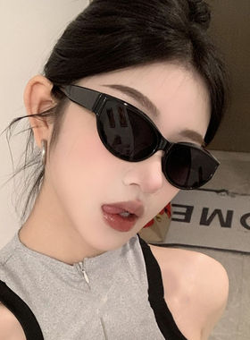 欧美猫眼gm墨镜女款2025新款高级感美式复古小框痞帅黑色太阳眼镜