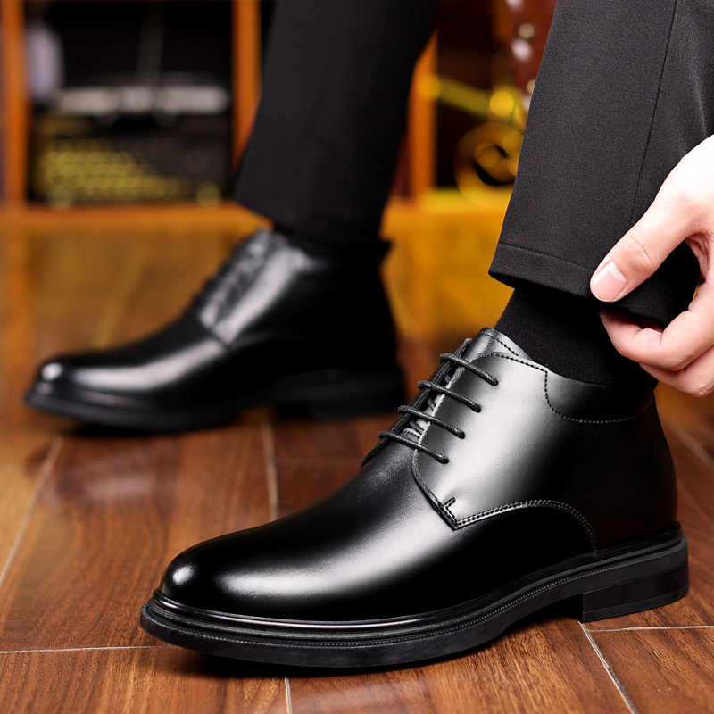 男士棉鞋冬季加绒保暖加厚皮靴厚绒皮毛一体靴子商务软皮高帮皮鞋,淘宝优惠券,粉丝福利购,淘宝优惠卷