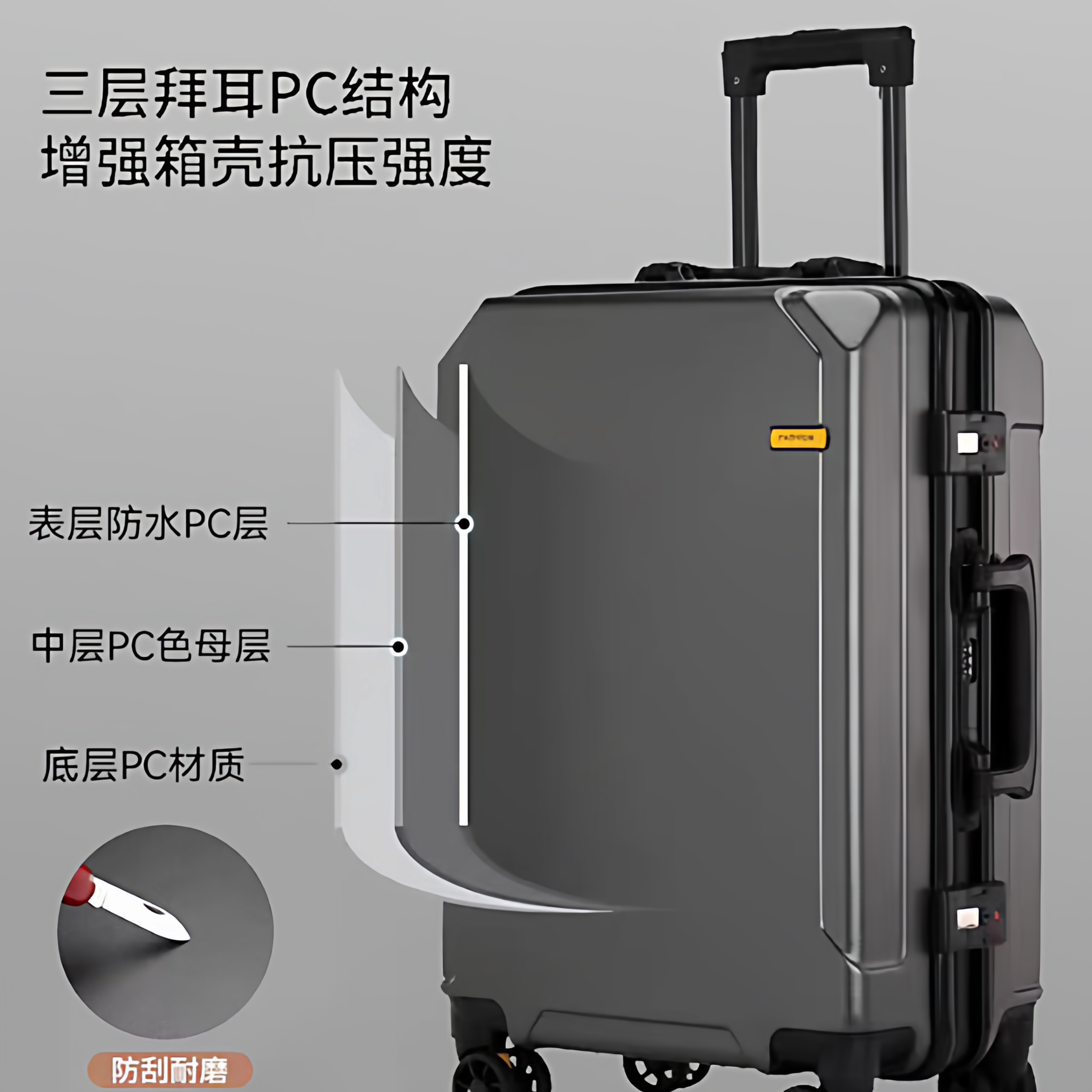 高端行李箱可坐人22旅行箱男女20登机箱大学生商务大容量26拉杆箱,淘宝优惠券,粉丝福利购,淘宝优惠卷