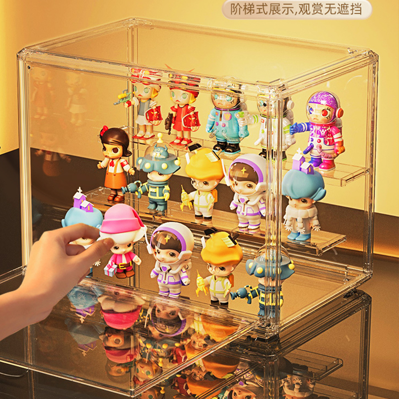 Figure storage box, transparent blind box, Bubble Mart display stand, building block doll display cabinet, acrylic model display