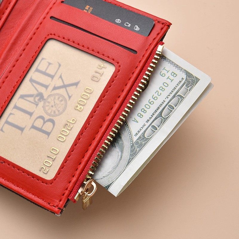 保罗钱包女防盗刷短款卡包女士精致高档三折叠小众设计小巧零钱包,淘宝优惠券,粉丝福利购,淘宝优惠卷