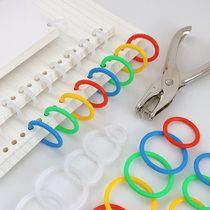 Loose-leaf Ring Iron Ring Buckle Bookbinding Collar Coil Loop Iron Ring Book Ring Loose-loop Card Character Card Plastic Puncher Ring Buckle Ring Round Metal File Clasp Ring Opening Loose-leaf Paper Clip Ring Book