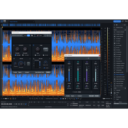 IZotope RX11 vocal accompaniment separation and noise reduction software audio repair plug-in Win Chinese/Mac