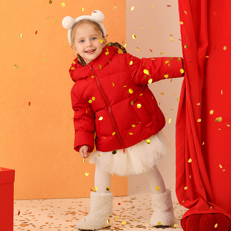 儿童羽绒服男童女童宝宝冬季新款洋气宽松加厚保暖连帽中小童外套,淘宝优惠券,粉丝福利购,淘宝优惠卷