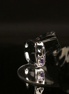 童诗丸子心动系列暗恋彩色锆石戒指 原创设计国潮设计感个性小众