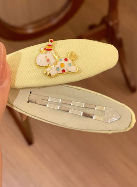 名狐黄色小马童趣一对装BB夹