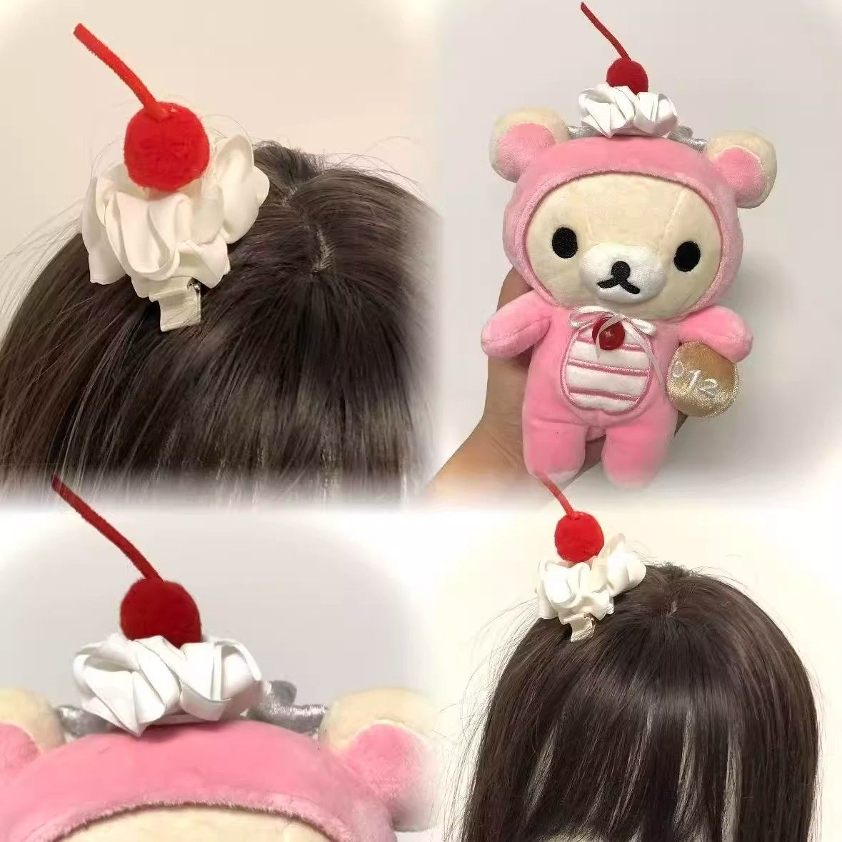 甜妹可爱奶油蛋糕小樱桃发夹甜美少女心百搭新款发饰头饰鸭嘴夹,淘宝优惠券,粉丝福利购,淘宝优惠卷