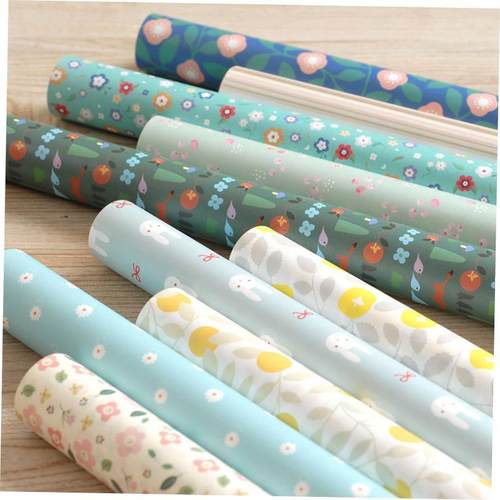 5 pieces gift wrapping paper roll present wrapper礼物包装纸 - 图0