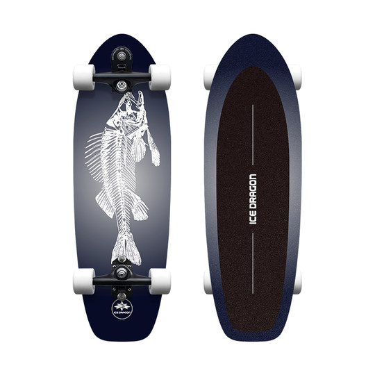 冰龙陆地冲浪板x鱼化石 初学专业陆冲板儿童成人模拟滑雪冲蹬滑板