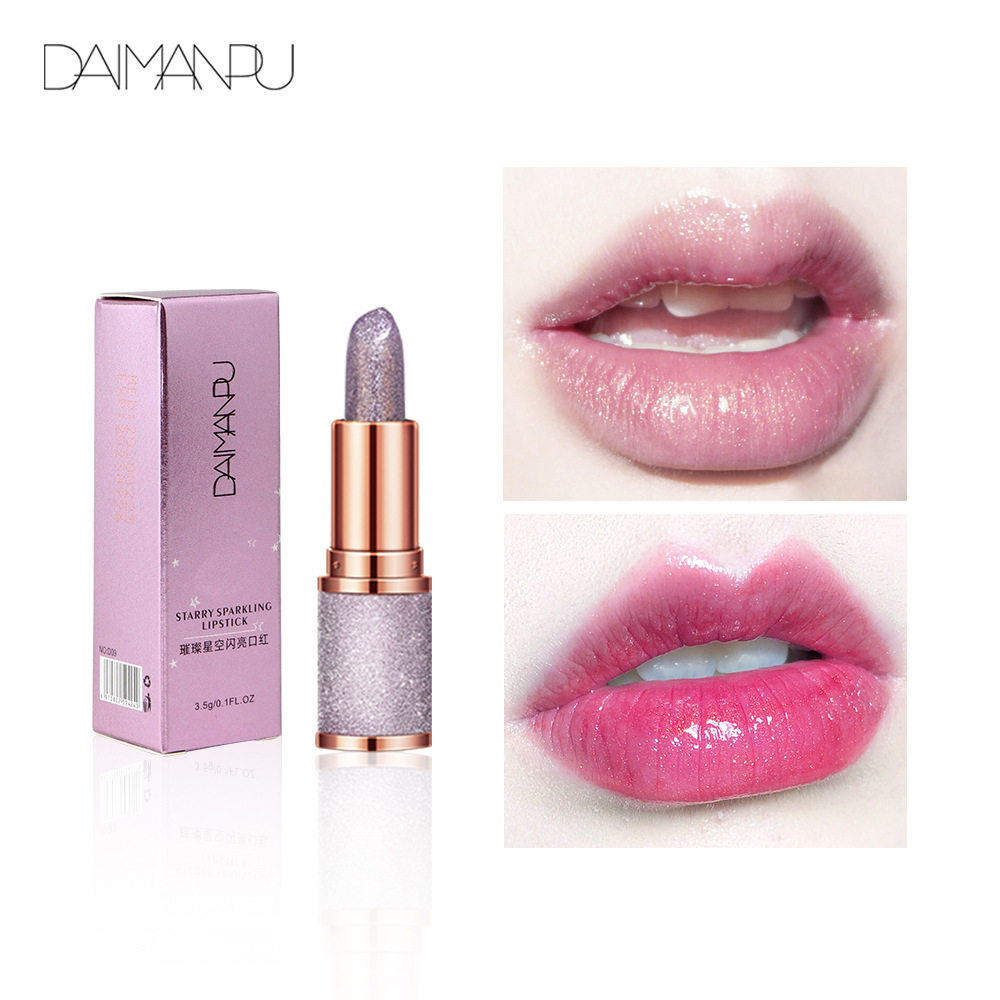 黛曼普星空闪亮果冻口红温感变色可爱粉色少女学生妆滋润保湿唇膏,淘宝优惠券,粉丝福利购,淘宝优惠卷