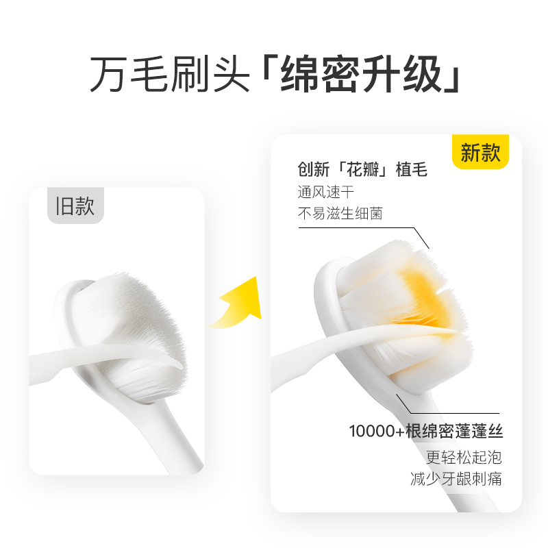 爱芽电动牙刷头03万根软毛OraCleen通用WB系列小欧声波替换刷头新