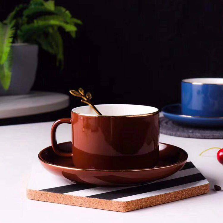 星悦 北欧咖啡杯碟套装 简约奢华小咖啡杯陶瓷礼品水杯子logo定制,淘宝优惠券,粉丝福利购,淘宝优惠卷