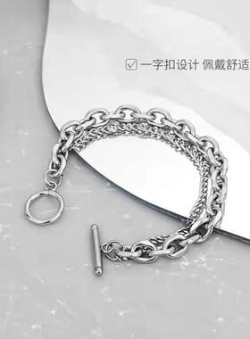 男女士钛钢简约高级感双层手链
