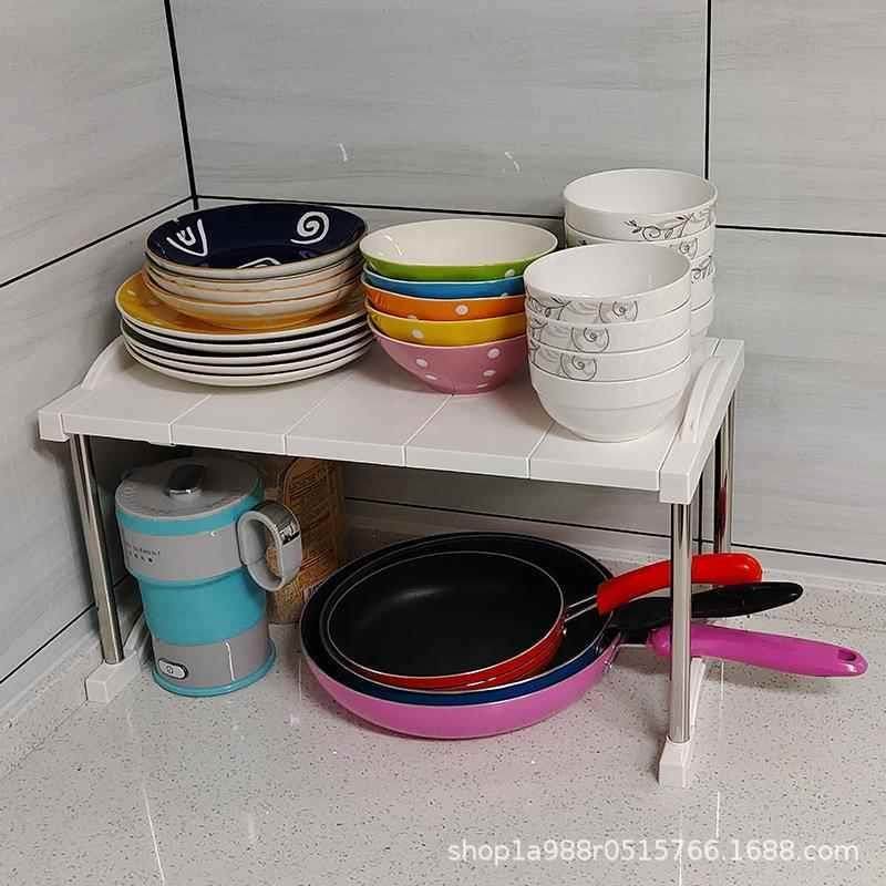 厨房置物架可伸缩叠加分层衣柜厨柜隔层下水槽桌面柜子隔板收纳架,淘宝优惠券,粉丝福利购,淘宝优惠卷