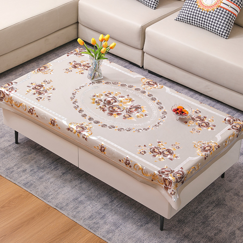 2022新款烫金免洗防油茶几餐桌布 本知桌布
