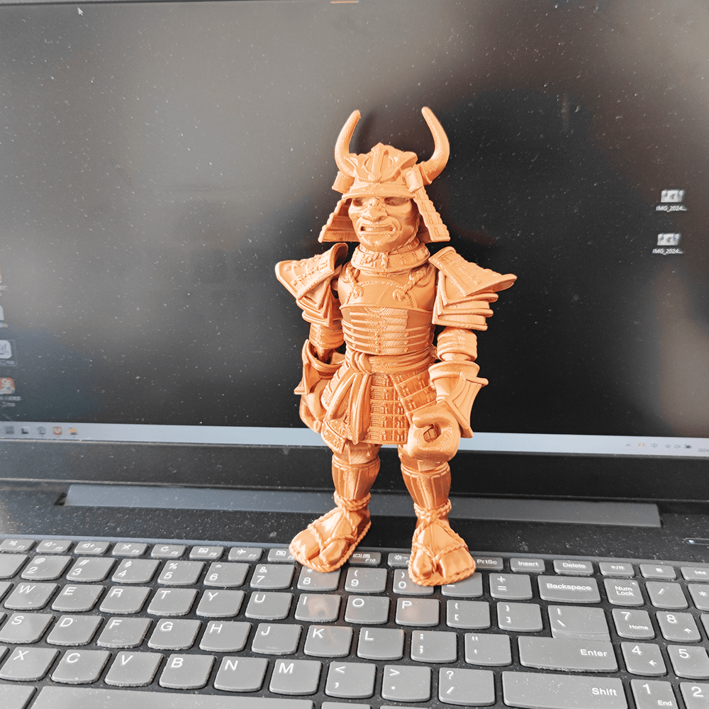 3D打印关节可动古装鬼面武士人偶模型白模手办微缩小人玩具摆件 - 图1