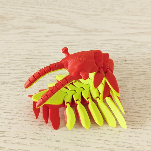 3D打印奇虾模型玩具仿真史前生物寒武纪海洋霸主恐虾关节可动手办 - 图1