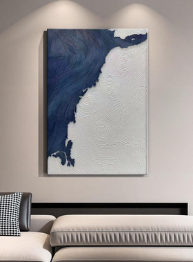 高端木雕3D立体艺术现代手绘砂岩画法式奶油风格现代百搭