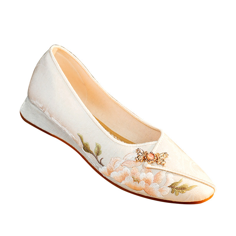 老北京布鞋女款新中式鞋子旗袍鞋民族风浅口软底一脚蹬手工绣花鞋,淘宝优惠券,粉丝福利购,淘宝优惠卷