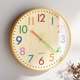 Zetao children's room wood grain wall clock silent