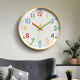 Learning clock wall-mounted punch-free wall clock living room clock children's time management bedroom silent home quartz clock