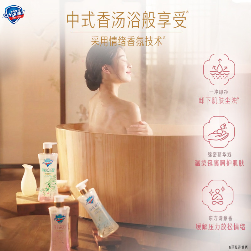 【新品上市】舒肤佳净透沐浴露春日限定海棠知否缓释留香果酸沐浴