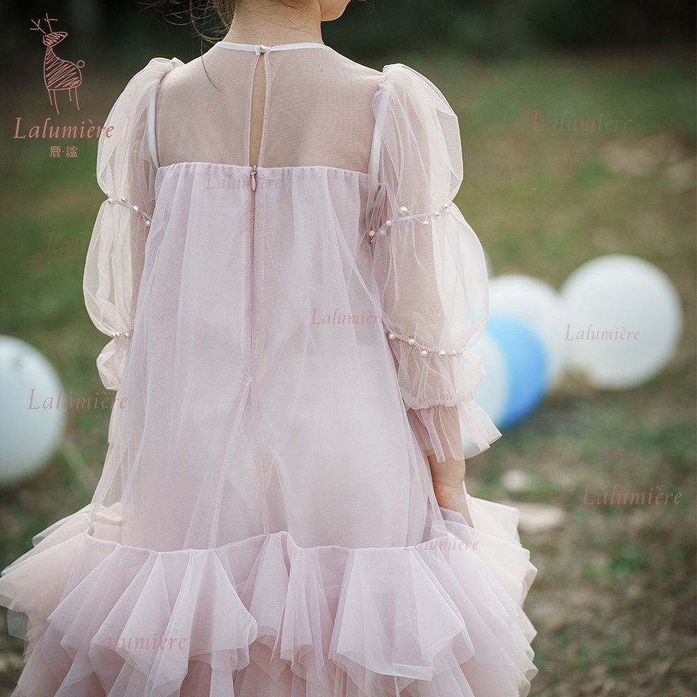 la lumi egrave re鹿谧粉色礼服裙 鹿谧连衣裙