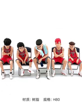 简约现代样板间书房儿童房摆件边柜展示装饰画时钟灌篮高手装饰品