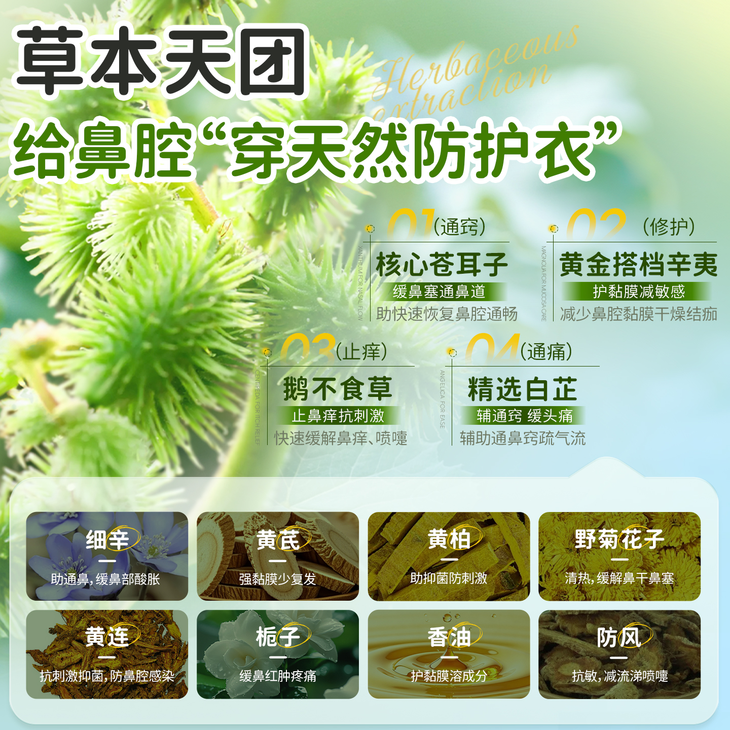 儿童苍耳子精油棉棒鼻塞痒通鼻神器鼻贴滴鼻油棉签成人官方旗舰店 - 图1