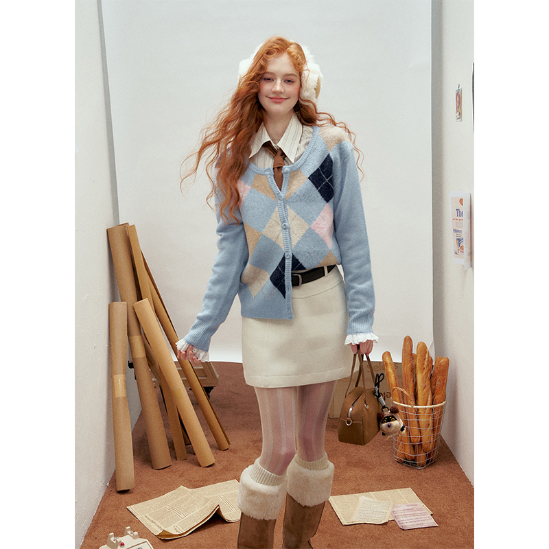 【所有女生的衣橱直播间】IHDXD花花开衫/花花背心/菱格毛衣/半裙