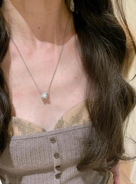 法国coopkoops925银缎带拉丝项链文艺中古轻奢小众设计高级感