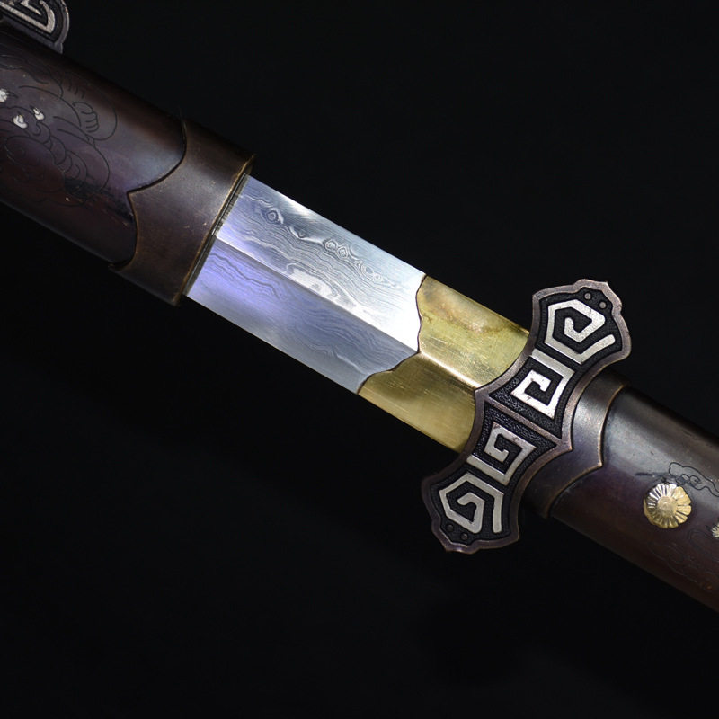 龙泉市刀剑花纹钢烧刃四面影视宝剑一体防身手工唐剑冷兵器未开刃,淘宝优惠券,粉丝福利购,淘宝优惠卷