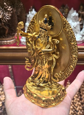 阿企佛母/阿企秋吉卓玛/卓玛/阿奇佛母/15cm黄铜佛像梵天佛堂摆件