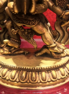 普巴金刚/普巴/多杰/多杰雄努/橛金刚/12.5cm 尼泊尔鎏金佛像摆件