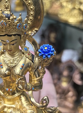 绿度母/绿度姆/度姆/度母/多吉度母/度母菩萨/12cm梵天佛堂摆件