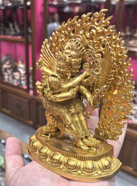 普巴金刚/普巴/多杰/多杰雄努/金刚橛/橛金刚/15cm金铜佛像摆件