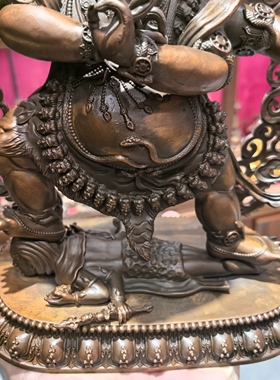 四臂金刚手/金刚手/金刚手菩萨/多吉/恰那多杰/30cm紫铜佛像摆件