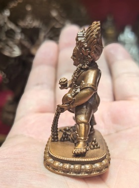 黑财神/五色财神/黄财神/赞拉色波5cm紫铜可装藏佛像梵天佛堂摆件