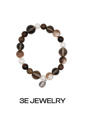 大地脉络·时光之息手串天然水晶淡水珍珠天然石银配件