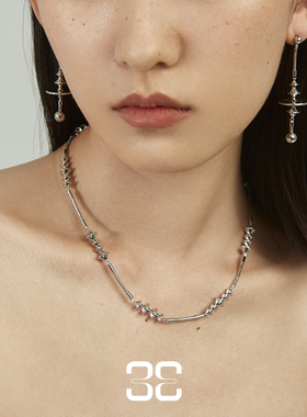 3E项链原创设计铜镀白金男女同款