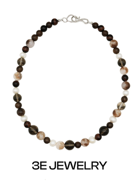 大地之脉·时光之息串珠项链天然水晶淡水珍珠天然石银配件