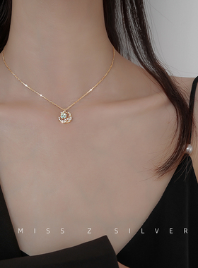 星月项链2022年新款女夏季纯银项链女高级设计感小众锁骨链