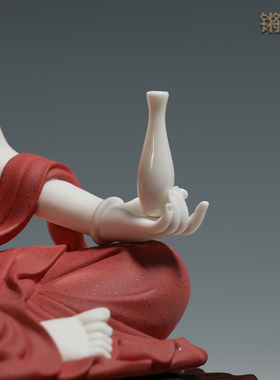 锵锵陶瓷9寸禅意自在观音像