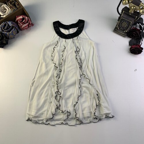vintage日制古着纯色波点背心吊带无袖上衣少女青春碎花百搭-962 - 图3