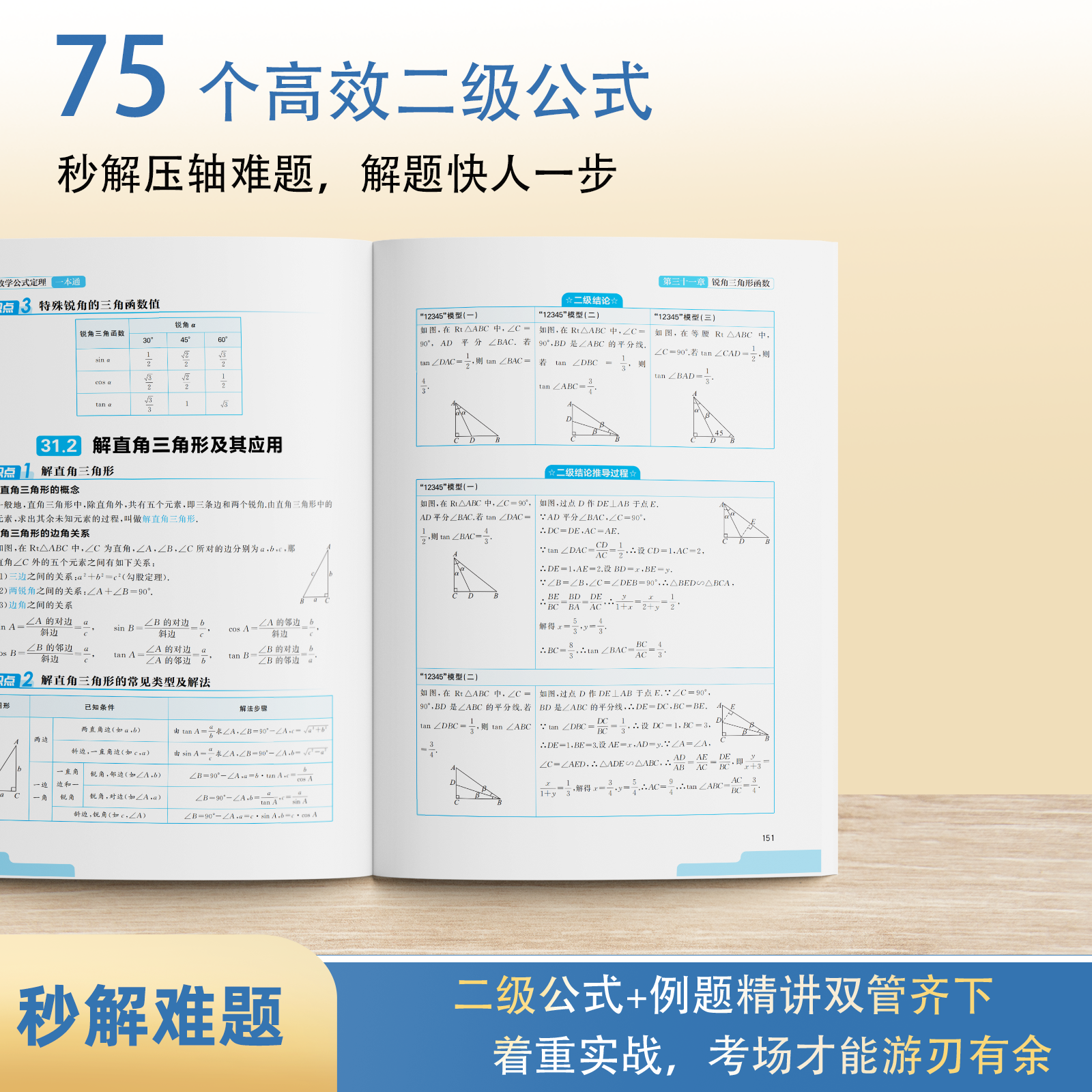 【抖音同款】初中数学二级公式快解七八九年级全国通用高频考法详细解析一本通吃透重难点中考专项突破高效提分模型多题型组合讲解 - 图2