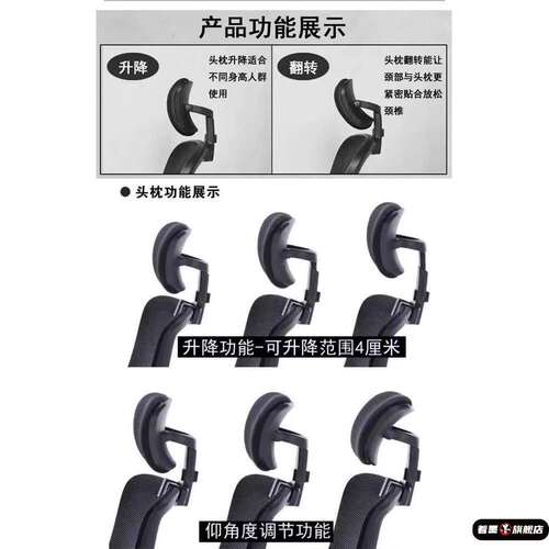 办公室椅子靠背垫护腰护颈网布椅增高高度椅背座椅颈托电脑椅凳 - 图1